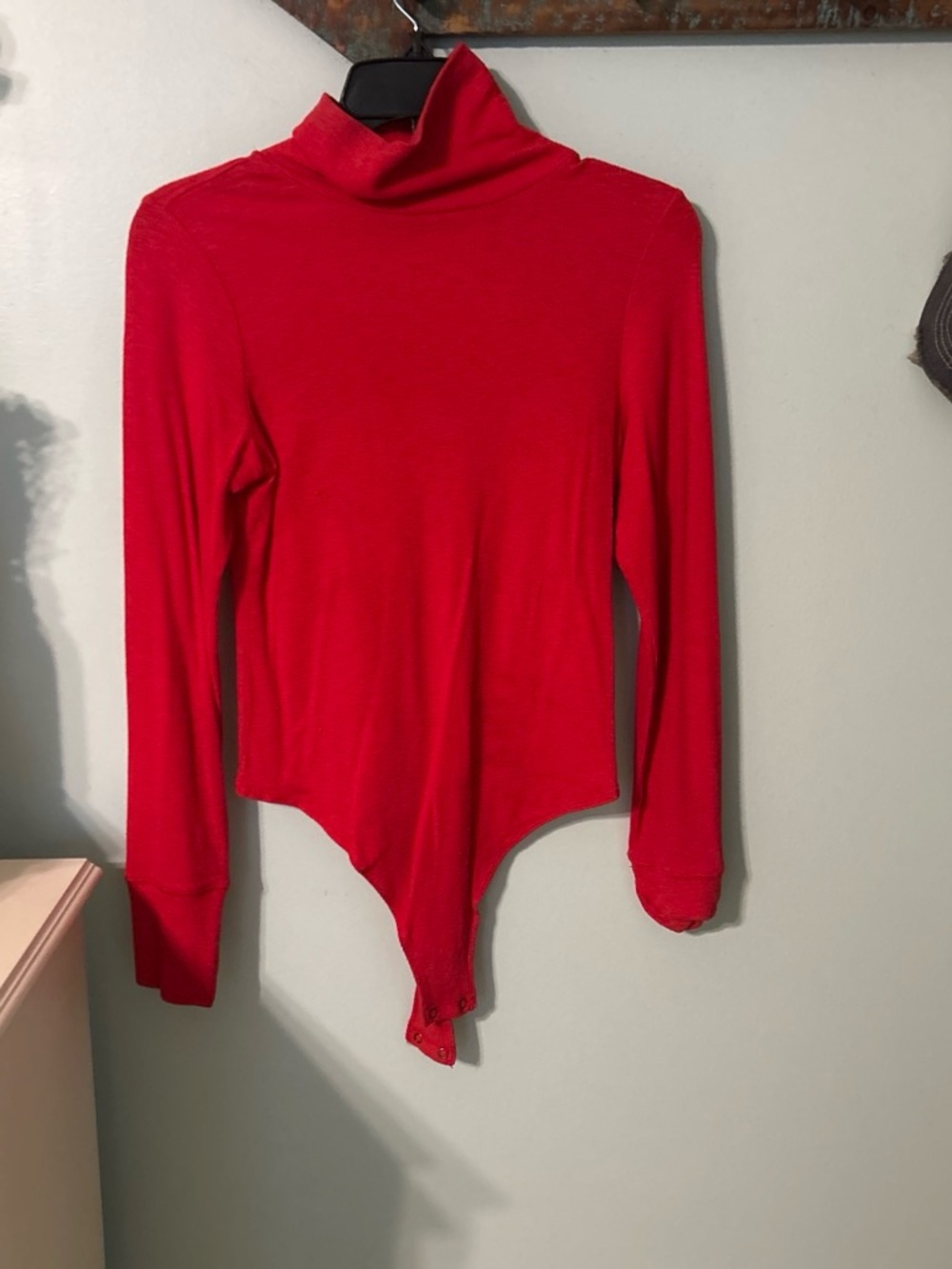 aerie Red Long-Sleeve Turtleneck Bodysuit